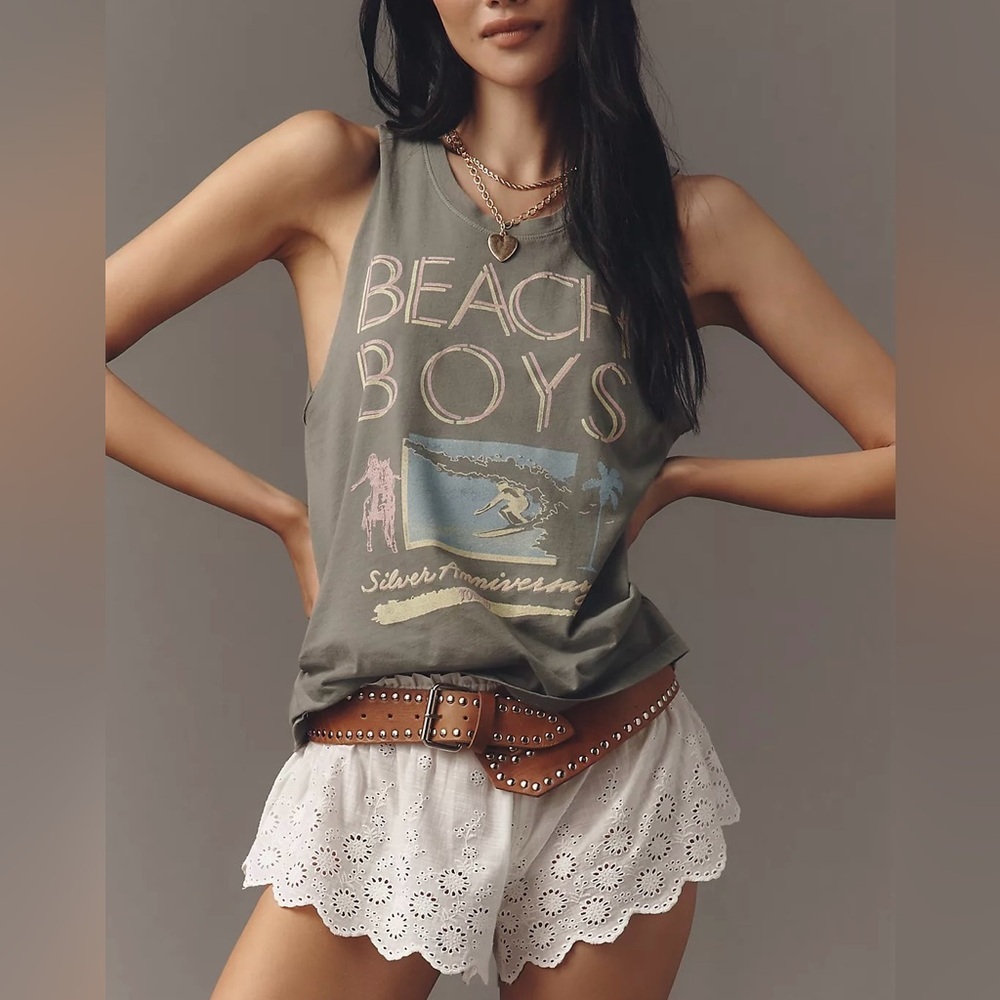 NWT Size S - Letluv 100% Cotton Beach Boys Tank Top (NWT US$ 78)